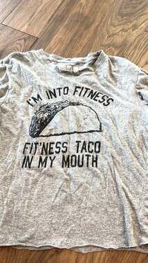 Crazy Dog T-Shirts 'I'm Into Fitness Taco In My Mouth' Graphic T-Shirt